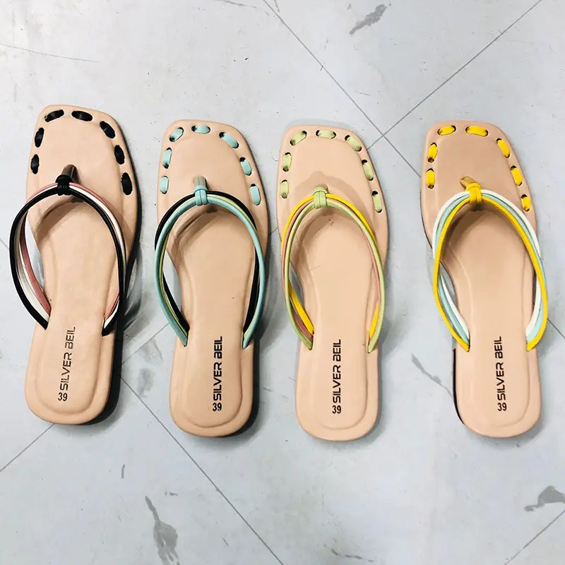 Picture of New Design Flat and Slim Two Ribbon Exclusive Fashionable Slipper Sandal For ladies Girls and Women's. | Two Fita