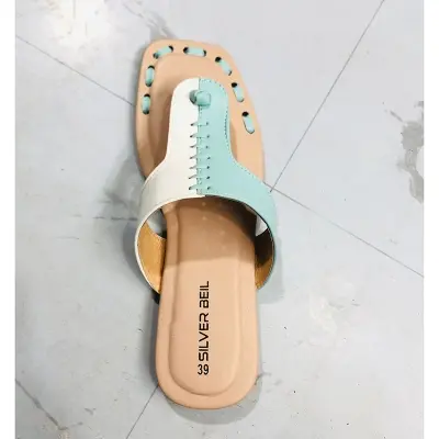 Picture of Girls ladies soft comfort beautiful design flat sandal | Ladies One bolt Flat Sandal