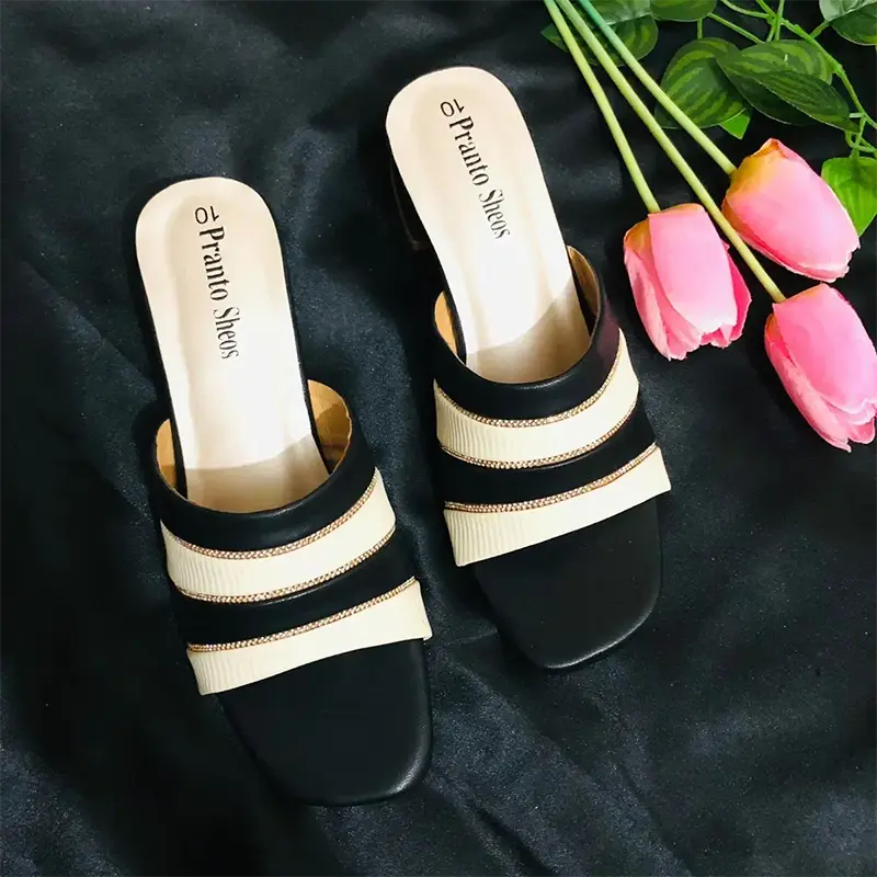 Picture of Ladies Hi Heel Party Shoes Pink and Black. Ladies High Quality Party Heel Shoes