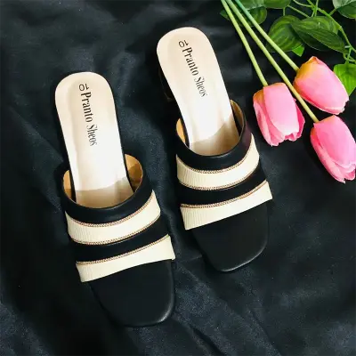 Picture of Ladies Hi Heel Party Shoes Pink and Black. Ladies High Quality Party Heel Shoes