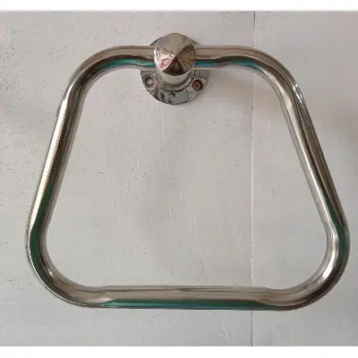 Picture of Triangle with Stainless Steel Towel Ring/Napkin Ring - Bathroom Towel Holder - Towel Hanger with Chrome Finish