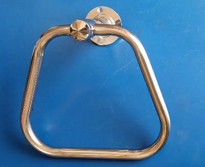 Picture of Triangle with Stainless Steel Towel Ring/Napkin Ring - Bathroom Towel Holder - Towel Hanger with Chrome Finish