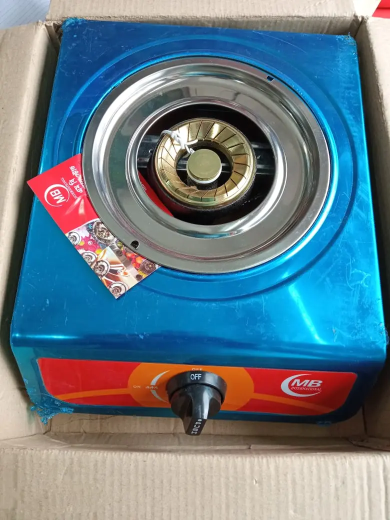 Picture of SS Single Auto Gas Stove - Fixed Honeycomb Gold Burner (LPG)
