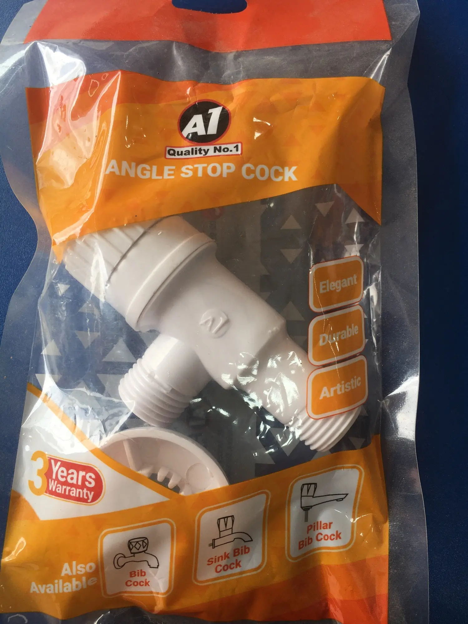 Picture of A1 angle stop cock (White)