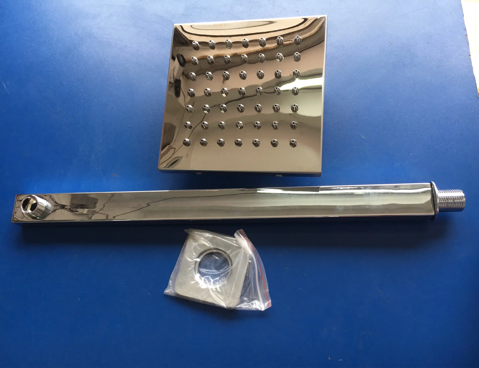 Picture of 6” shower and 16” arm rainfall full shower set with anti blocking stainless steel nozzle (Silver)