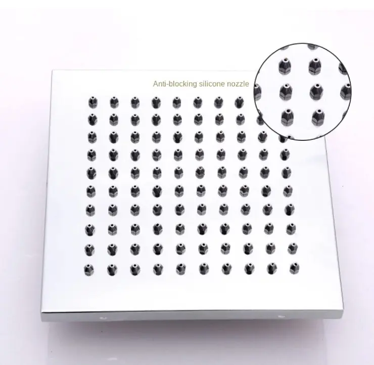 Picture of 6”rainfall shower head  with anti blocking stainless steel nozzle (Silver)