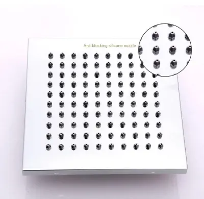 Picture of 6”rainfall shower head  with anti blocking stainless steel nozzle (Silver)