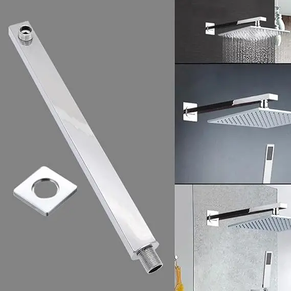 Picture of 40 Cm wall ceiling mounted shower arm stainless steel bathroom shower accessories (Silver)