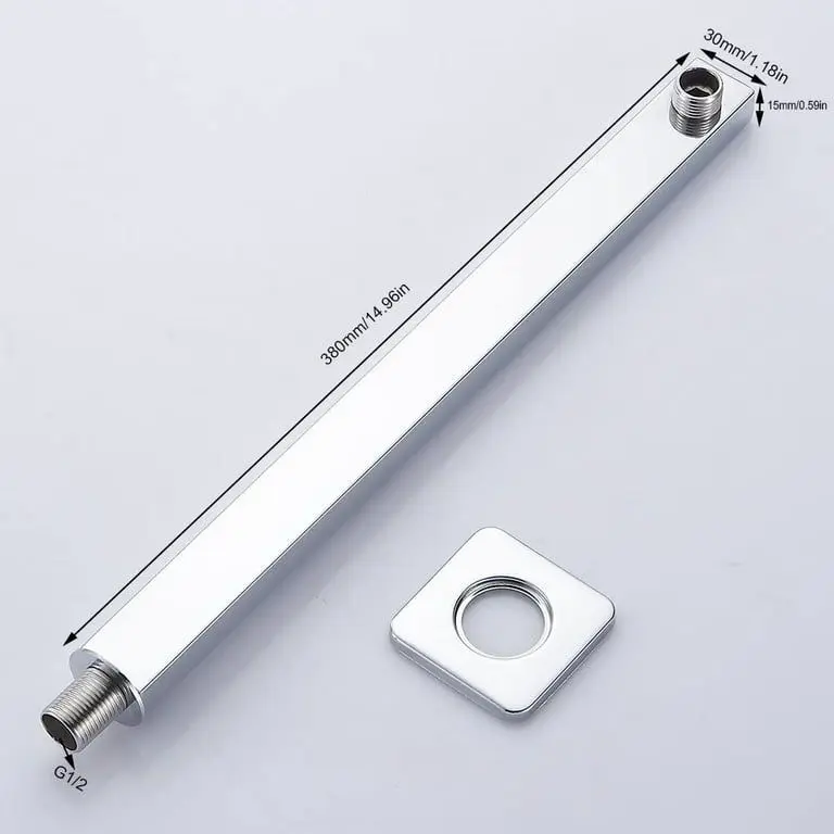 Picture of 40 Cm wall ceiling mounted shower arm stainless steel bathroom shower accessories (Silver)
