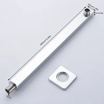 Picture of 40 Cm wall ceiling mounted shower arm stainless steel bathroom shower accessories (Silver)