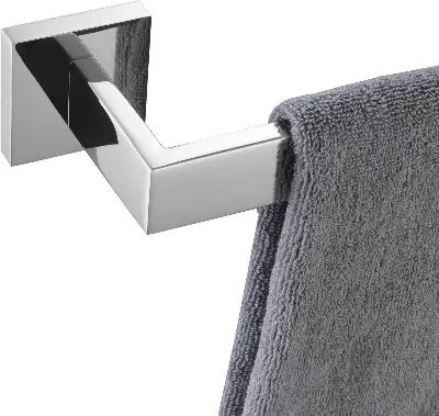 Picture of Single Towel Bar, Bathroom Kitchen Towel Holder, Wall Mounted SUS304 Stainless Steel Towel Rack, Polished Chrome (Silver)