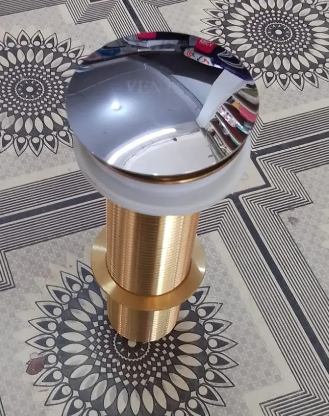 Picture of 7 inch Basin Pop Up Mushroom Waste Brass (Gold)