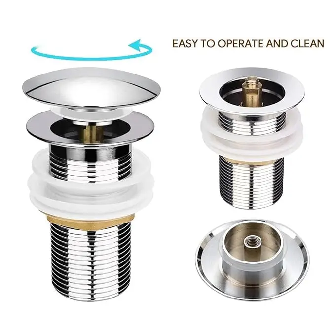 Picture of Heavy Quality Italy Full Brass Pop Up Full Thread Waste Coupling 32 MM (4 INCH) (Silver)