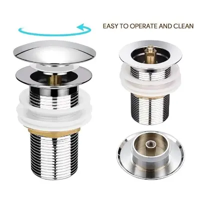Picture of Heavy Quality Italy Full Brass Pop Up Full Thread Waste Coupling 32 MM (4 INCH) (Silver)