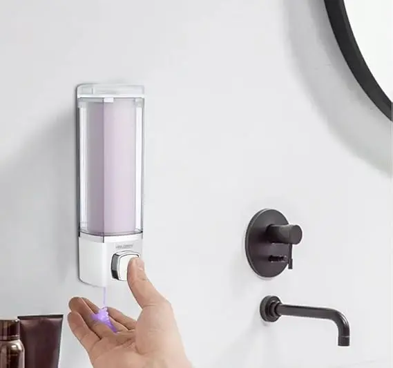 Picture of Shampoo & Soap Dispenser | Wall Mounted | Soap Dispenser for Kitchen & Bathroom | Refillable, Lightweight & Durable | Easy to Clean |- 250 ml