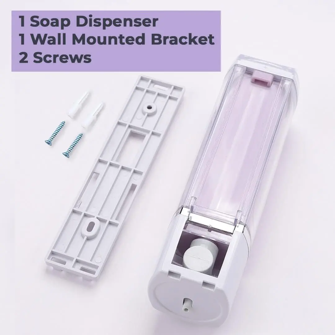 Picture of Shampoo & Soap Dispenser | Wall Mounted | Soap Dispenser for Kitchen & Bathroom | Refillable, Lightweight & Durable | Easy to Clean |- 250 ml