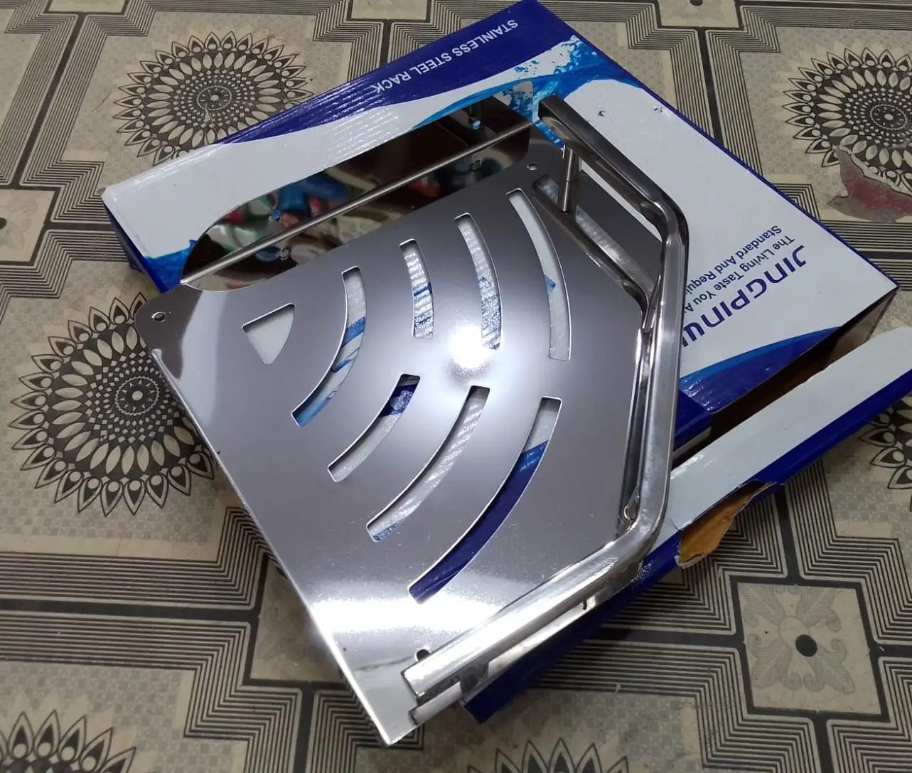 Picture of Stainless Steel Corner Self Bathroom/Kitchen (Silver)