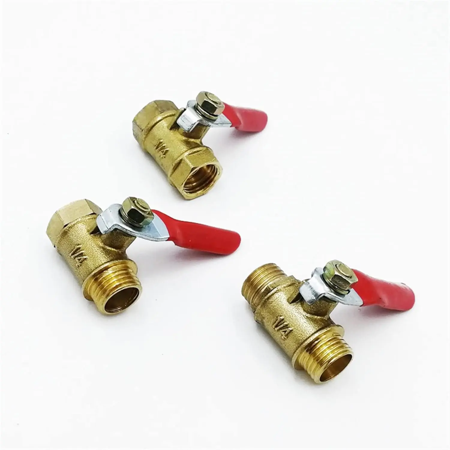 Picture of 1/4" Shut-off valve for LP or LPG valve, water pipe, brass globe valve, toilet shut-off, brass globe valve, straight1/4hose clump valve, 1/4 female valve