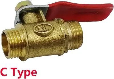 Picture of 1/4" Shut-off valve for LP or LPG valve, water pipe, brass globe valve, toilet shut-off, brass globe valve, straight1/4hose clump valve, 1/4 female valve