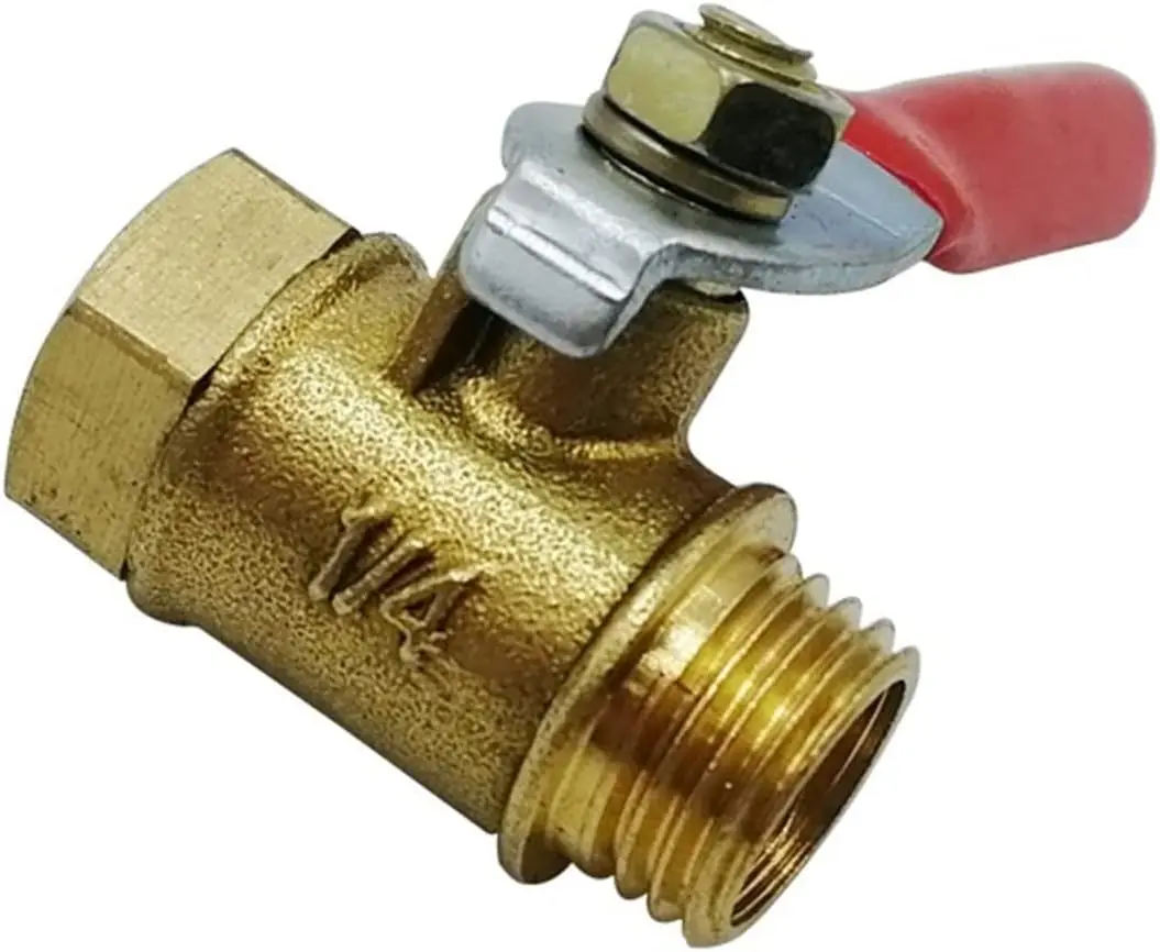 Picture of 1/4" Shut-off valve for LP or LPG valve, water pipe, brass globe valve, toilet shut-off, brass globe valve, straight1/4hose clump valve, 1/4 female valve