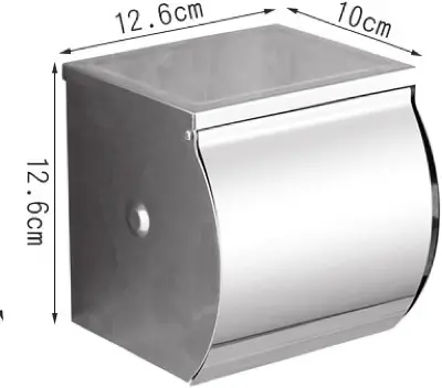 Picture of Sus 304 Stainless Steel Toilet Paper Holder Toilet Paper Holder Round Tissue Paper Roll Holder Toilet Paper Holder Toilet Paper Holder Wall Mounted Stainless Steel Brushed (Silver)