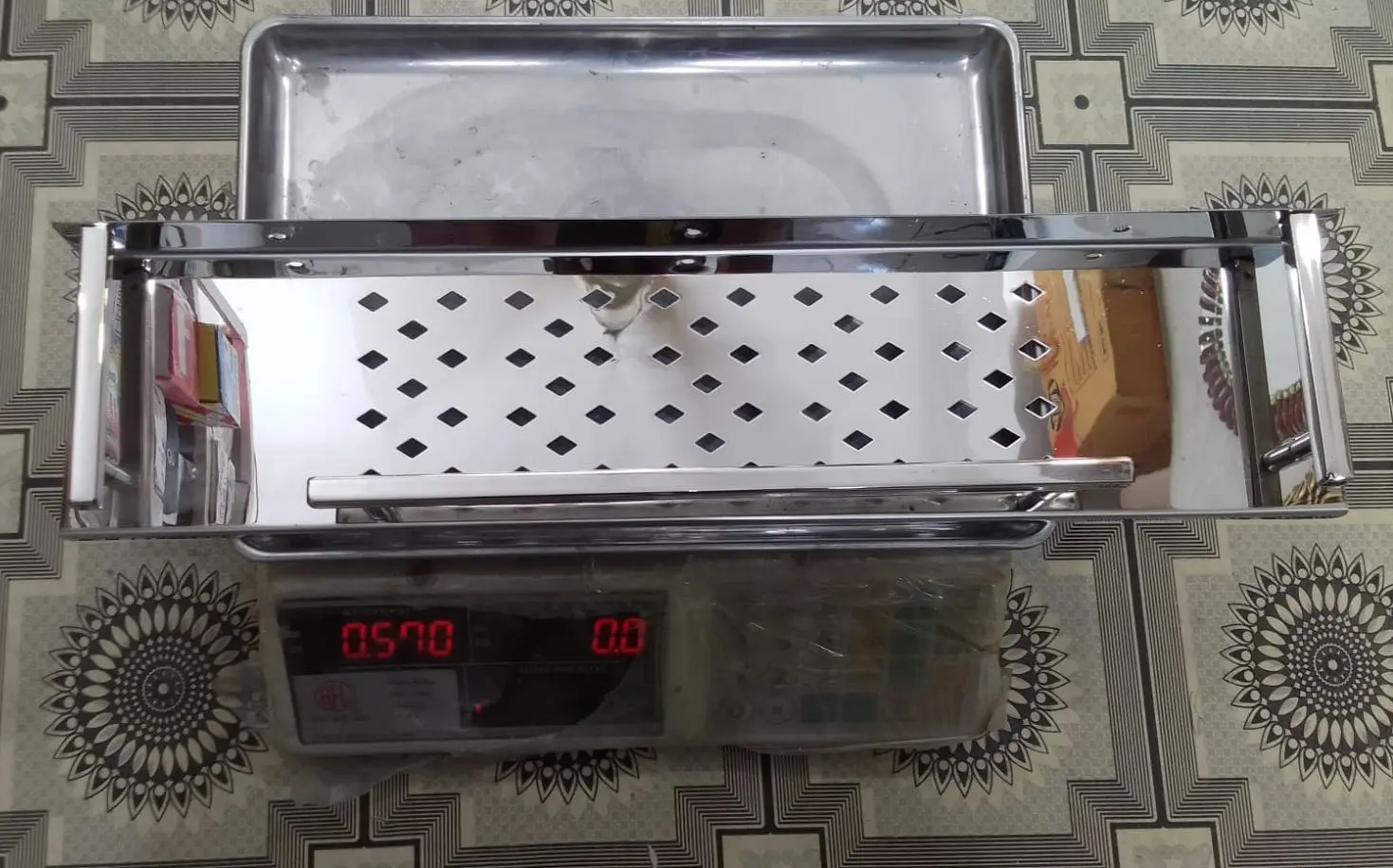 Picture of Bathroom Shower Shelf / Basin Shelf 20-21 Inch Bathroom Shelf Wall Mount Shower 100% Stainless Steel (Silver)