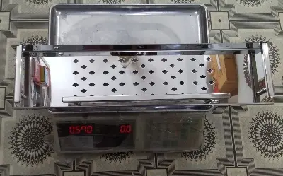 Picture of Bathroom Shower Shelf / Basin Shelf 20-21 Inch Bathroom Shelf Wall Mount Shower 100% Stainless Steel (Silver)