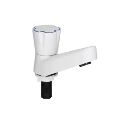 Picture of WATERTEC PVC Plastic Pillar Tap/Fixed basin tap (White)