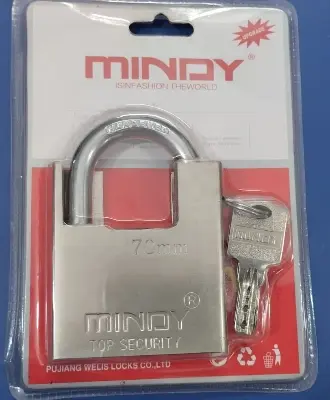 Picture of Mindy Heavy Duty Anti-Cutting Iron Padlock/ Anti Theft lock (Silver)