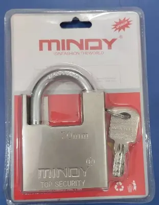 Picture of Mindy Heavy Duty Anti-Cutting Iron Padlock/ Anti Theft lock (Silver)