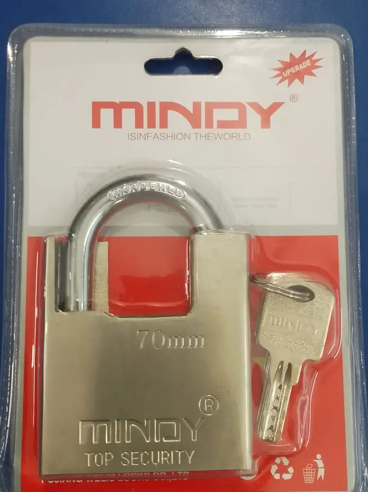 Picture of Mindy Heavy Duty Anti-Cutting Iron Padlock/ Anti Theft lock (Silver)