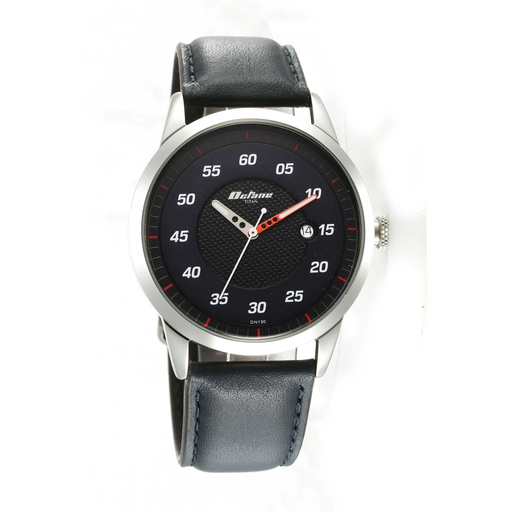 Picture of Titan 1806Sl14 Octane Quartz Analog With Date Blue Dial With Blue Leather Strap Watch For Men