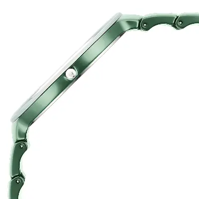 Picture of Titan 1841Qc05 Squircle Camo Quartz Analog Green Dial Ceramic Strap Watch For Unisex