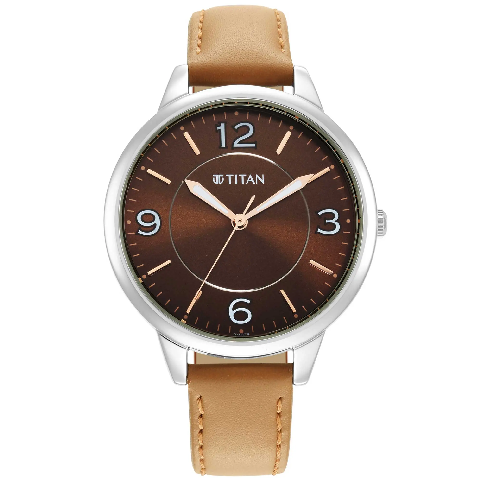 Picture of Titan 2617Sl03 Trendsetters Brown Dial Analog Leather Strap Watch For Women
