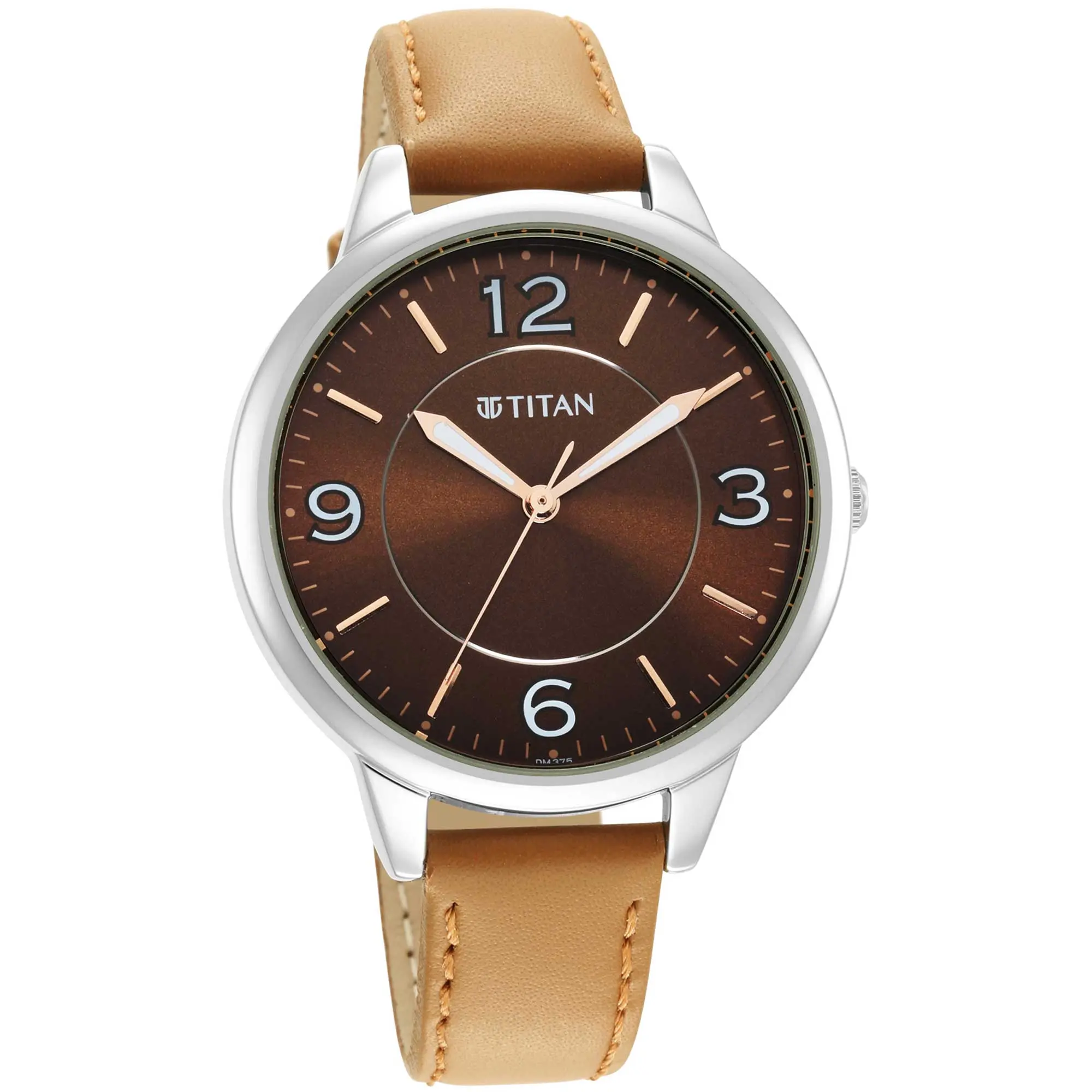 Picture of Titan 2617Sl03 Trendsetters Brown Dial Analog Leather Strap Watch For Women