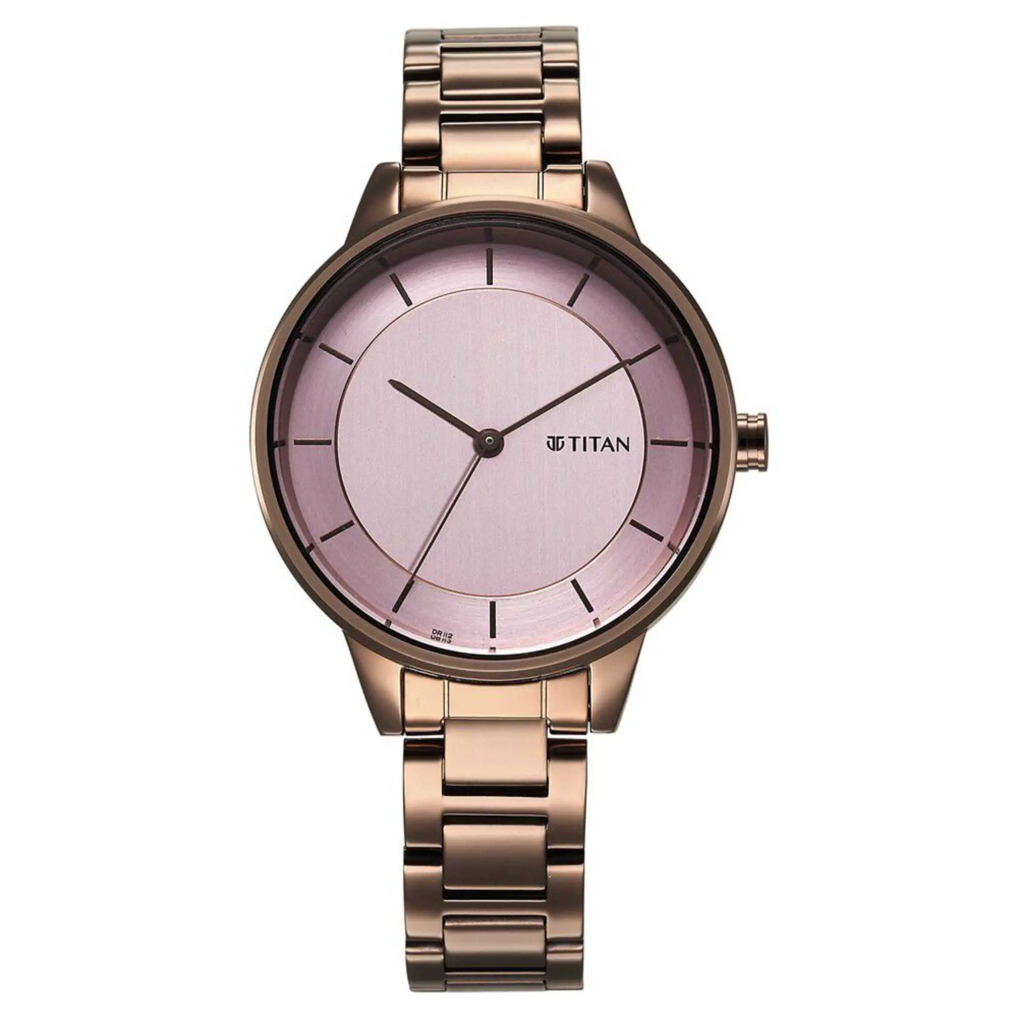 Picture of Titan Razzle Dazzle Quartz Analog Pink Dial Brown Stainless Steel Strap Watch For Women
