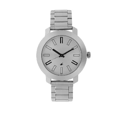 Picture of Fastrack Quartz Analog Silver Dial Stainless Steel Strap Watch For Guys (3120Sm01)