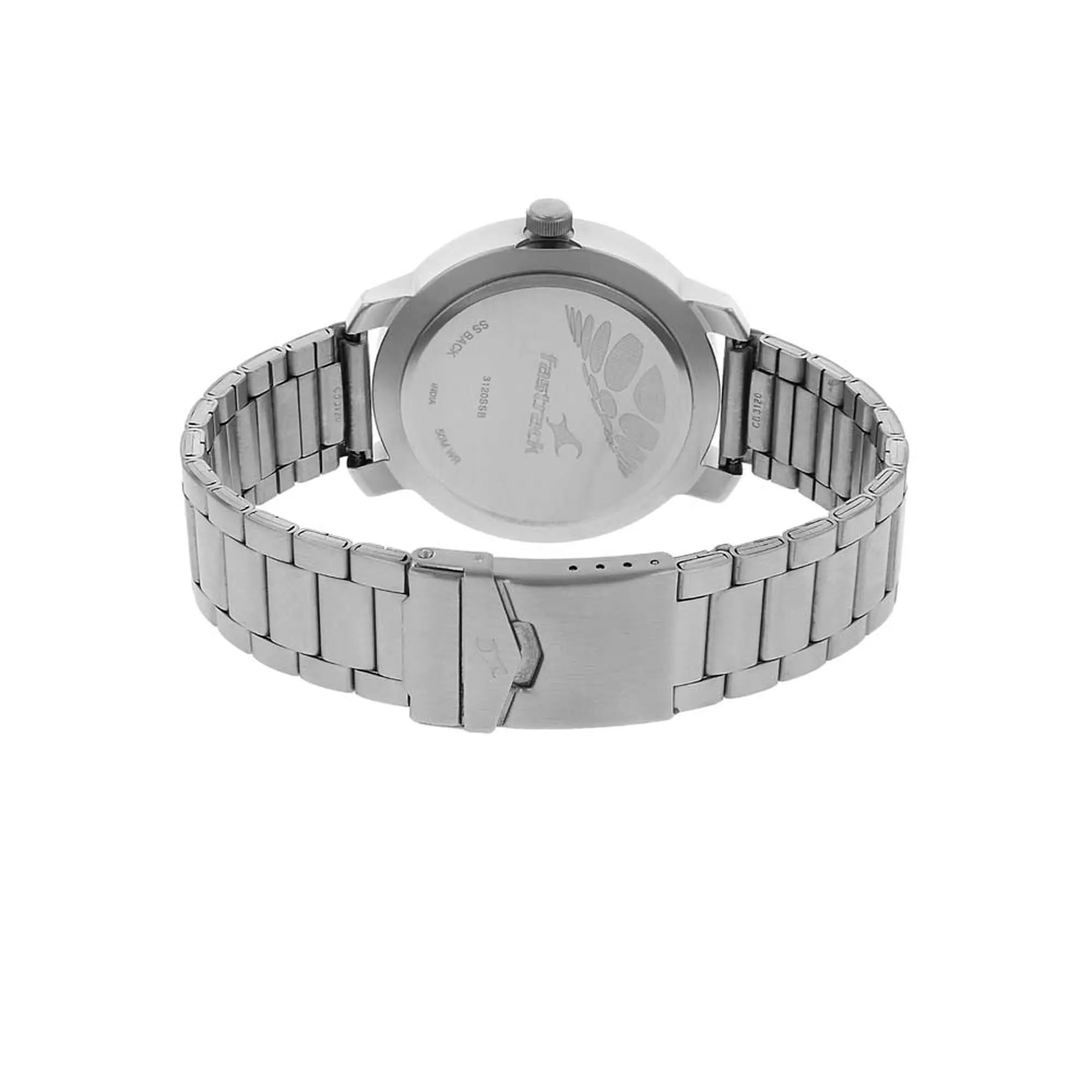 Picture of Fastrack Quartz Analog Silver Dial Stainless Steel Strap Watch For Guys (3120Sm01)