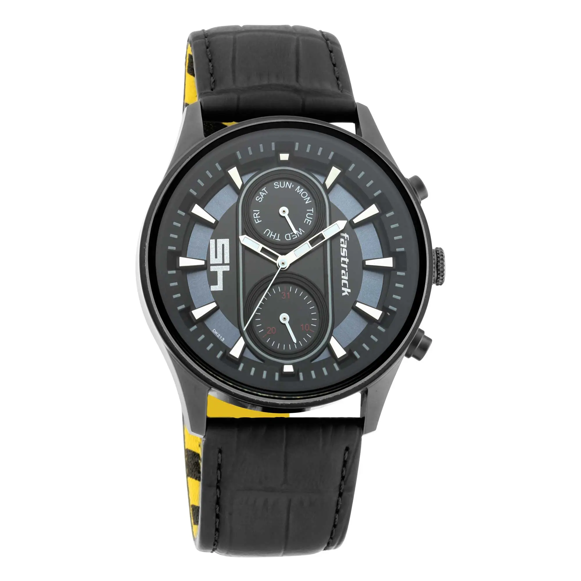 Picture of FastFit Watch with Black Dial & Leather Strap