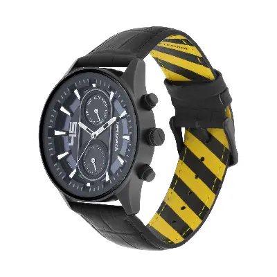 Picture of FastFit Watch with Black Dial & Leather Strap