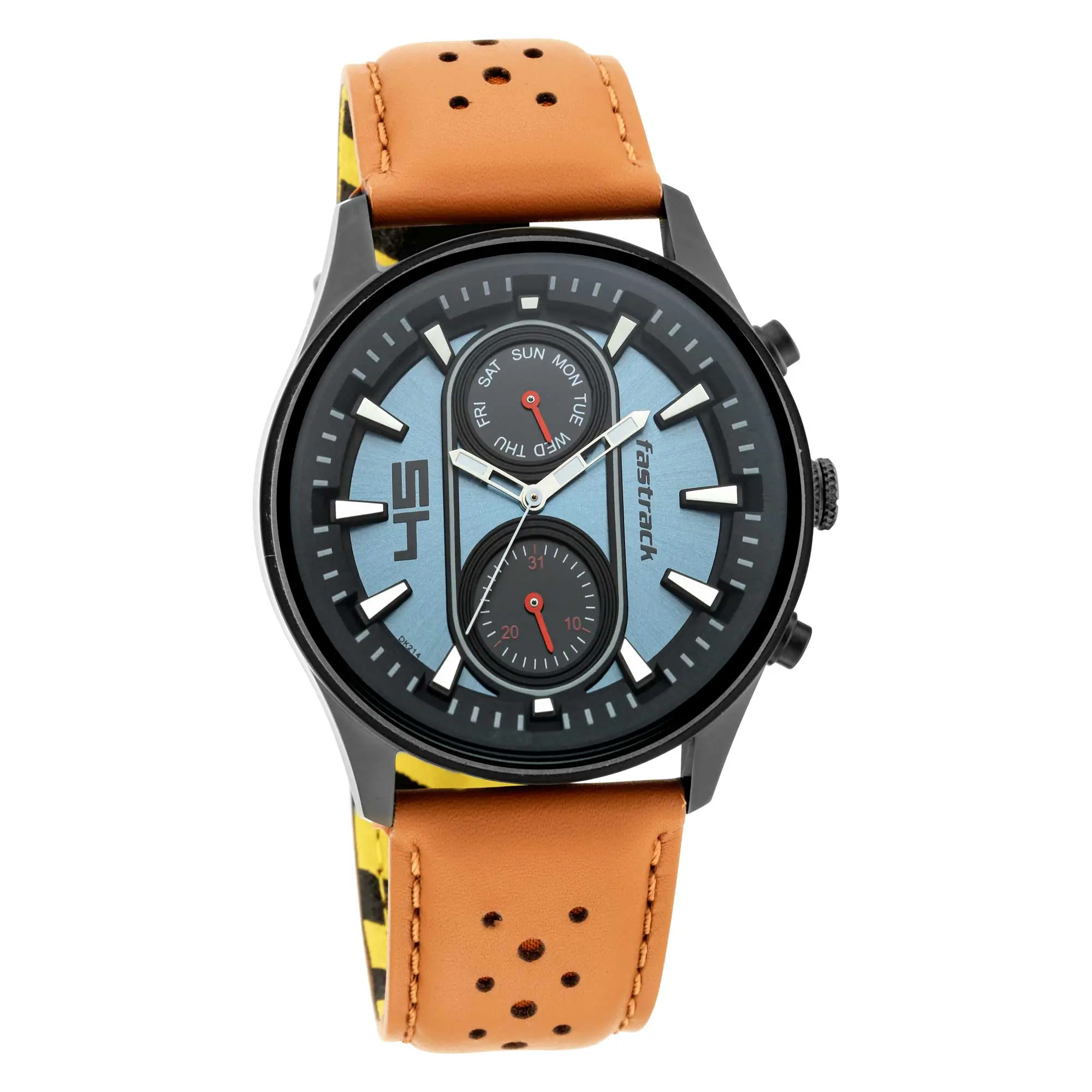 Picture of FastFit Watch with Dark Blue Dial & Leather Strap