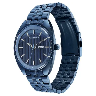 Picture of Fastrack Snob X Blue Dial Metal Strap Watch for Guys