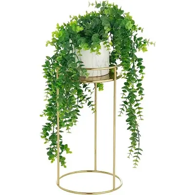 Picture of Metal 15-Inch Tall Circular Plant Stand (Gold)