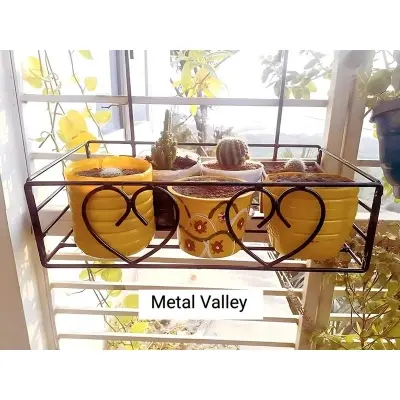 Picture of Metal Grill Rack Hanging Planter Pot 15x8x4 inches -1 Pcs. (Black)