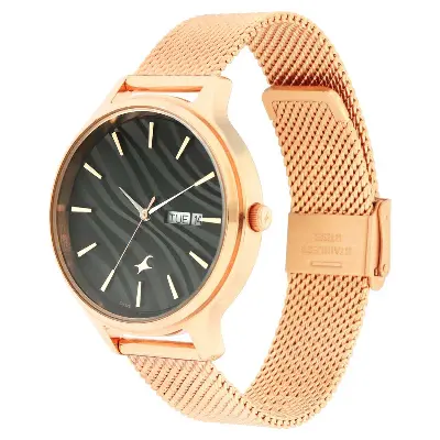 Picture of Fastrack - Ruffles Black Dial Metal Mesh Strap Watch