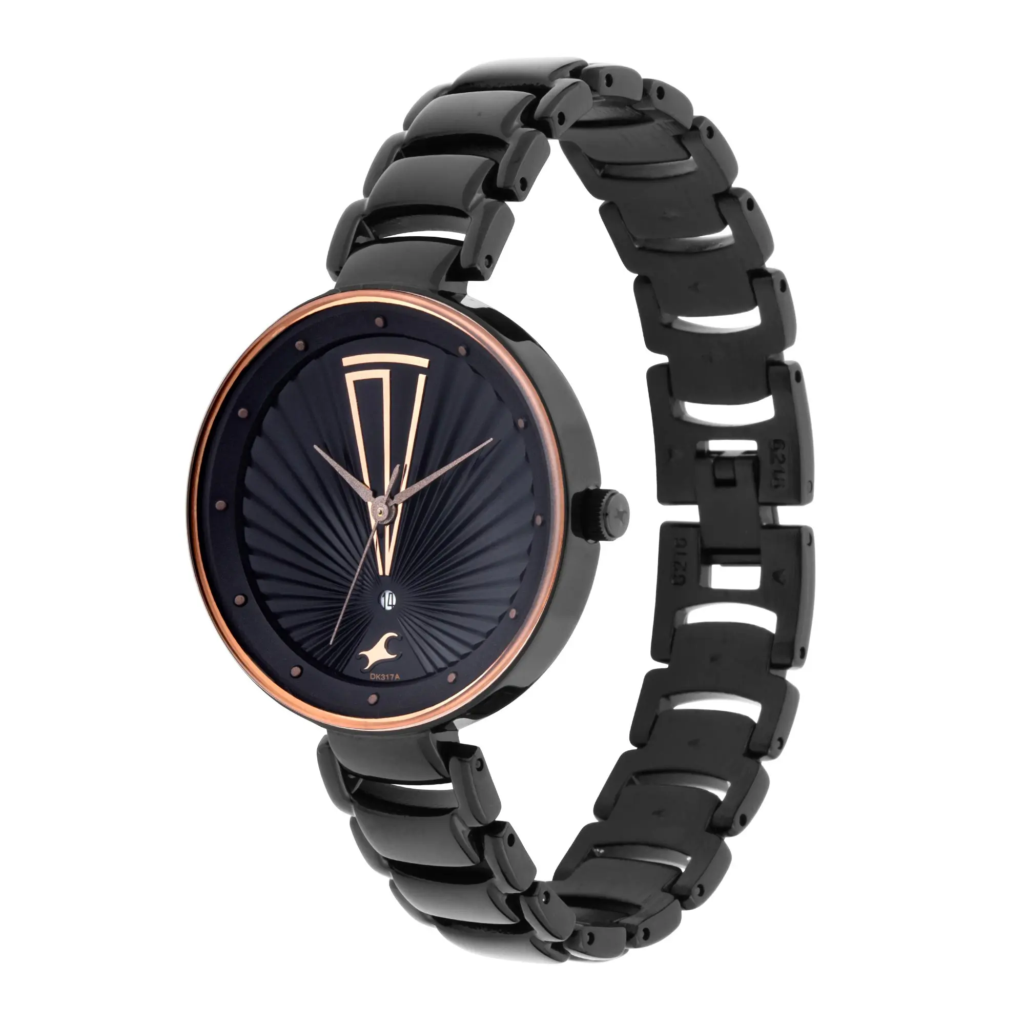 Picture of Fastrack - Ruffles Black Dial Stainless Steel Strap Watch