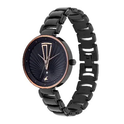 Picture of Fastrack - Ruffles Black Dial Stainless Steel Strap Watch