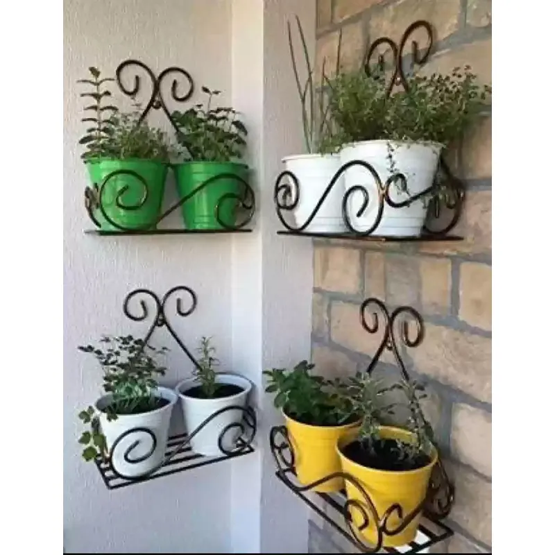 Picture of Planter Stand Flower Pot Stand For Balcony Living Room Outdoor Indoor Grill Rack (Black)