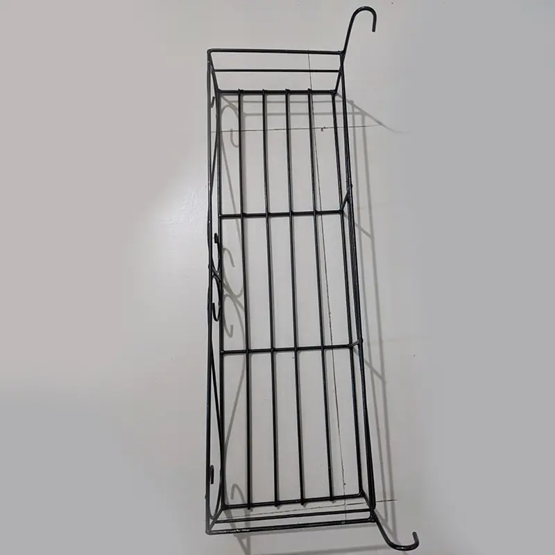 Picture of Metal Grill Rack Hanging Planter Pot 24x8x4 inches -1 Pcs. (Black)