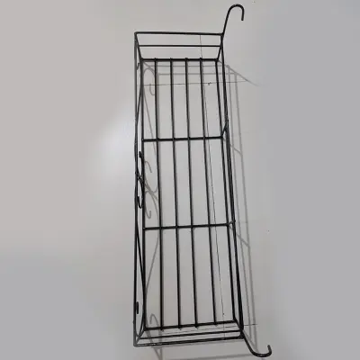 Picture of Metal Grill Rack Hanging Planter Pot 24x8x4 inches -1 Pcs. (Black)